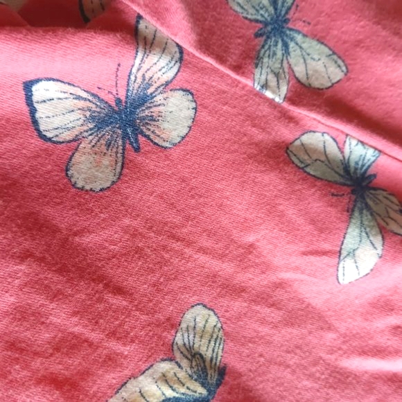 Carter's Baby Girl Shorts Size 12 Months Coral Butterfly Graphics - Picture 3 of 10